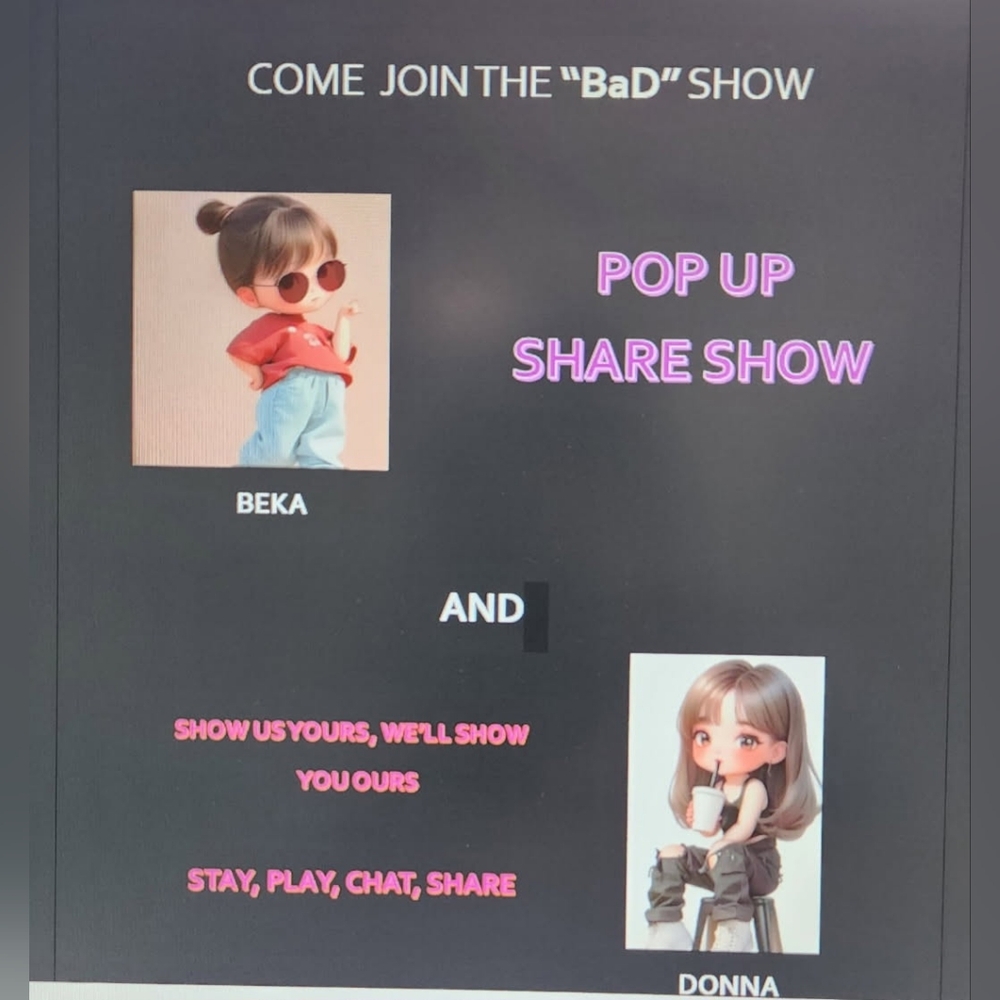 BaD Are Live Now! Join Us In Our Share Show 😀